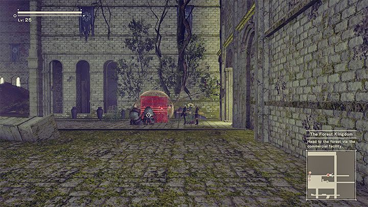 Following the upper left path, you will reach the second Access Point in the castle - NieR Automata: Chapter 6, Route A - walkthrough - Route A - NieR Automata Guide