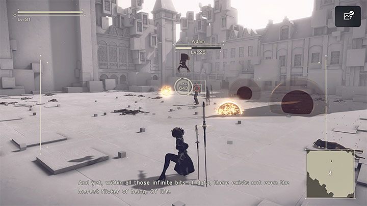 The Boss is also able to explode the controlled blocks - NieR Automata: Chapter 8, Route A - walkthrough - Route A - NieR Automata Guide
