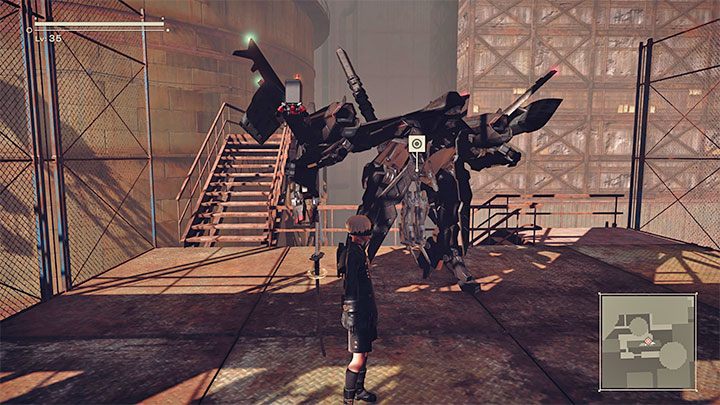 To progress forward, follow the mini-map directions to reach the Flight Suit - NieR Automata: Chapter 1, Route B - walkthrough - Route B - NieR Automata Guide
