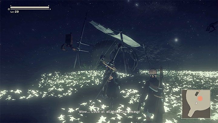 You will reach the place of memories, which is a kind of cemetery, at the end of the quest, after receiving the appropriate key from Emil - Nier Automata: Trophies/Achievements - Appendix - NieR Automata Guide
