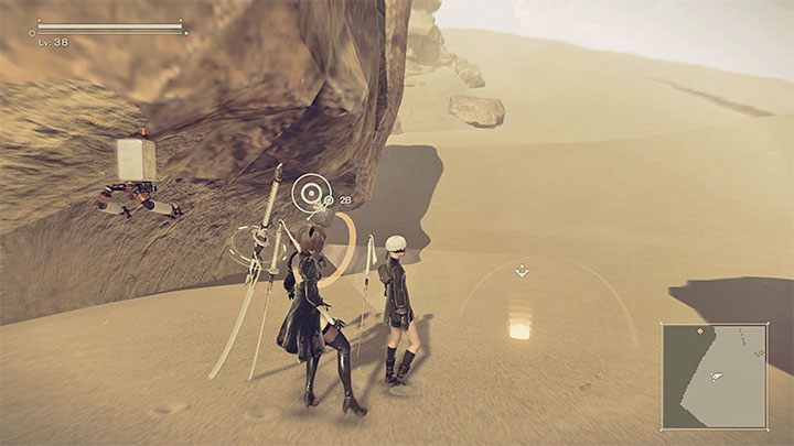 The third artifact - Filthy Mask can be found on the outskirts of the main desert area - NieR Automata: Desert Zone - walkthrough, side quests - Side missions - NieR Automata Guide