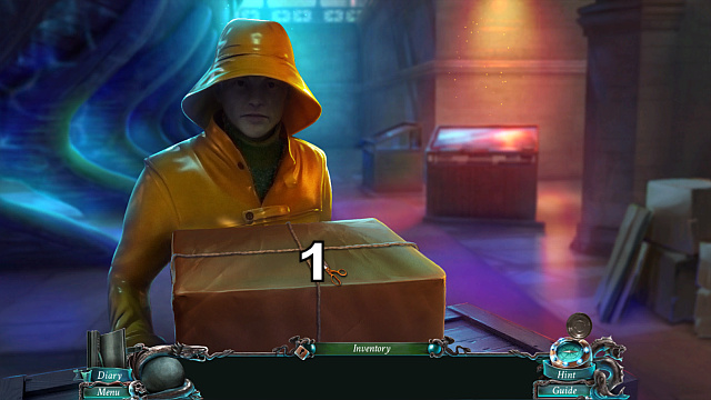 Use the scissors to cut the package open [1] - Chapter 1: An Unexpected Guest | Walkthrough - Walkthrough - Nightmares from the Deep: The Sirens Call Game Guide & Walkthrough