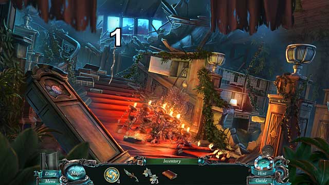 Use the rope in [1], thanks to which you will be able to walk over to the Bridge, which you should do without hesitation - Chapter 5: The Shipwreck cemetery | Walkthrough - Walkthrough - Nightmares from the Deep: The Sirens Call Game Guide & Walkthrough