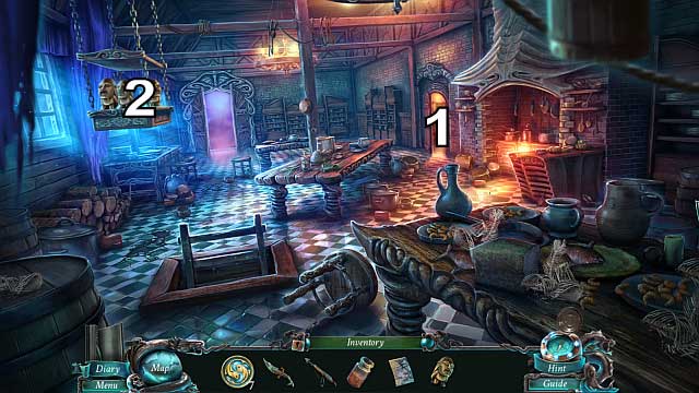 Return to the kitchen and activate the HOP in [1] - Chapter 7: Find Calliope | Walkthrough - Walkthrough - Nightmares from the Deep: The Sirens Call Game Guide & Walkthrough