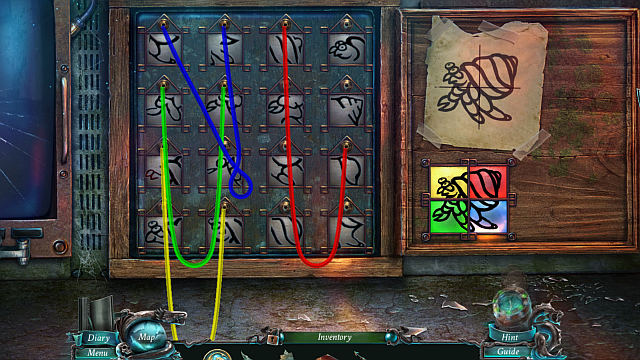 You need to choose the cables in such a way, as to make the drawing below match the one above - Chapter 4/5 | Puzzles - Puzzles - Nightmares from the Deep: The Sirens Call Game Guide & Walkthrough