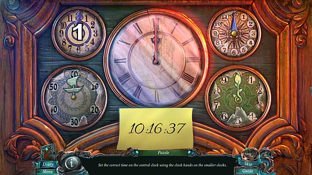 Use the clock face and the clock hands in [1] - Chapter 8 | Puzzles - Puzzles - Nightmares from the Deep: The Sirens Call Game Guide & Walkthrough
