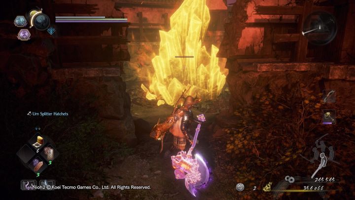 After destroying the crystal, go up - NiOh 2: The High Spirited Demon walkthrough - Main missions - NiOh 2 Guide