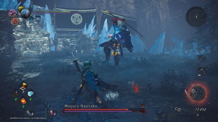 Magara prefers close combat, so he will approach you very often - NiOh 2: Magara Naotaka | Boss fight - Bosses - NiOh 2 Guide