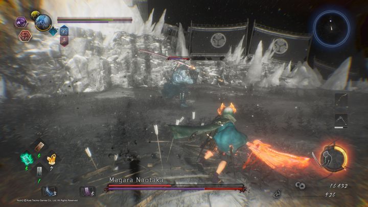 When it comes to new Burst Attacks, Magara Naotaka can now create an ice weapon that stays active for extended amounts of time - NiOh 2: Magara Naotaka | Boss fight - Bosses - NiOh 2 Guide
