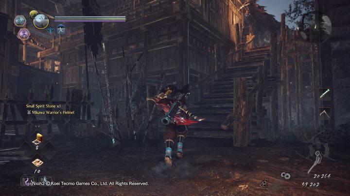 On the right, you have a building and stairs - go up and turn right - Corpses and Ice | NiOh 2 Walkthrough - Main missions - NiOh 2 Guide