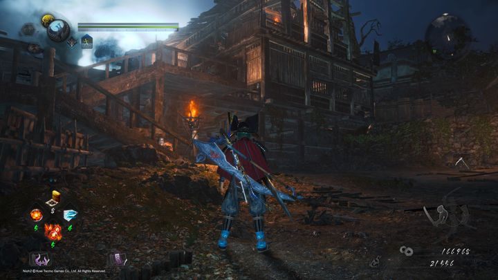 After you have defeated the Yokai and cleared the area, open the chest and climb the ladder - The Vipers Sanctum | NiOh 2 Walkthrough - Main missions - NiOh 2 Guide