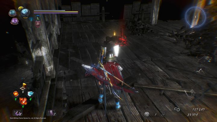 Be careful when approaching the item (shown in the screenshot), as when you approach it, a Gaki will jump on you, dealing a lot of damage - The Vipers Sanctum | NiOh 2 Walkthrough - Main missions - NiOh 2 Guide