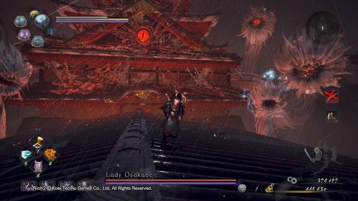 The fight Lady Osakabe slightly resembles the fight with Yamata no Orochi, the final boss of the first game - NiOh 2: Lady Osakabe boss fight walkthrough - Bosses - NiOh 2 Guide