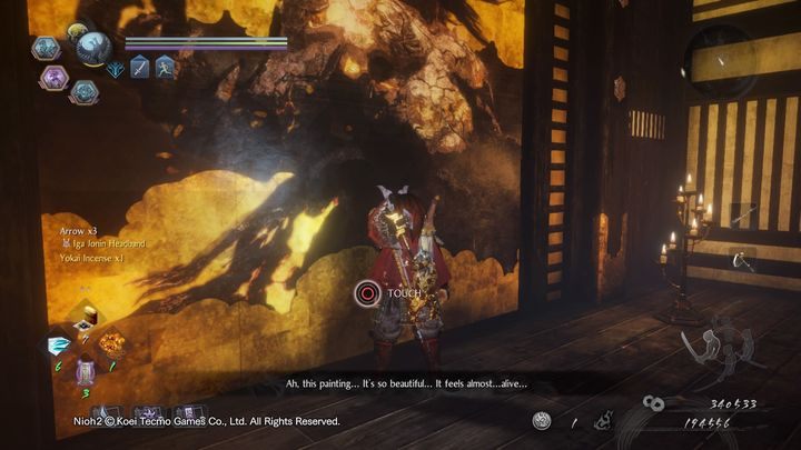 Touch the image to enter the arena with the boss - NiOh 2: The Golden Castle walkthrough - Main missions - NiOh 2 Guide