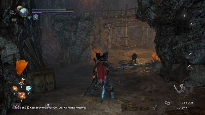 However, keep an eye on the lamp next to the stairs, a Yokai called Koroka will get out of it - The Hollow Fortress | NiOh 2 Walkthrough - Main missions - NiOh 2 Guide