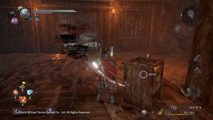 When you reach the top, go ahead and you will encounter a human soldier - The Hollow Fortress | NiOh 2 Walkthrough - Main missions - NiOh 2 Guide