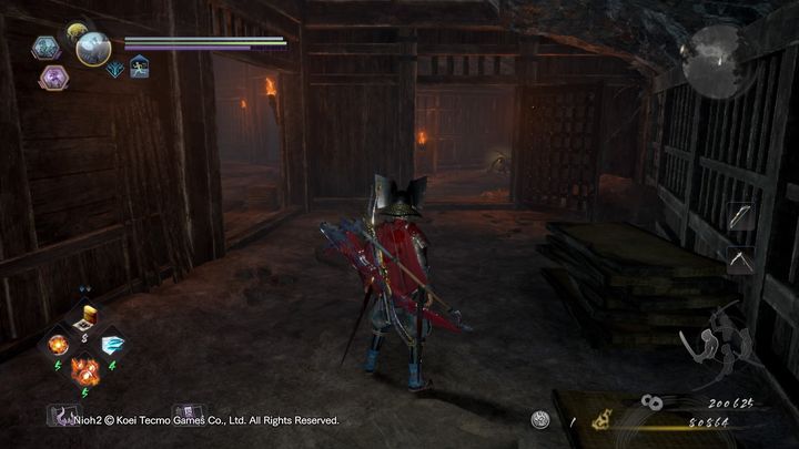 The path to the left leads further - The Hollow Fortress | NiOh 2 Walkthrough - Main missions - NiOh 2 Guide