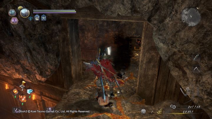 Jumping lower, you will encounter Dwellers and a new enemy type - a soldier who, after receiving damage, will show his true face - The Hollow Fortress | NiOh 2 Walkthrough - Main missions - NiOh 2 Guide