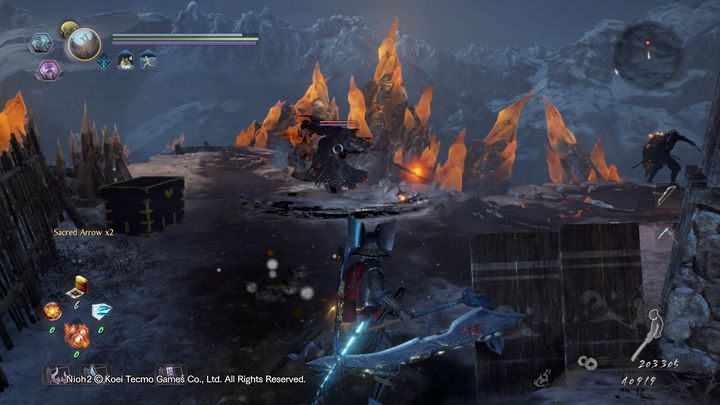 There you will find a Snowclops - deal with this enemy in the same way as the one before - The Hollow Fortress | NiOh 2 Walkthrough - Main missions - NiOh 2 Guide