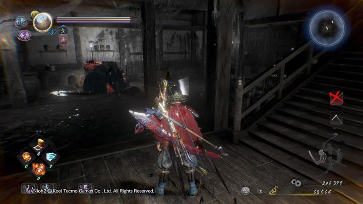 There you will meet Enki and Koroka in the lamp form - The Hollow Fortress | NiOh 2 Walkthrough - Main missions - NiOh 2 Guide