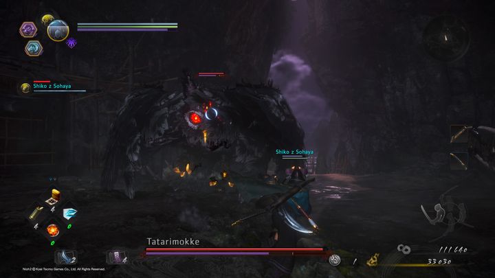 Tatarimokke is a huge Yokai owl that has many aerial attacks - NiOh 2: Tatarimokke | Boss fight - Bosses - NiOh 2 Guide