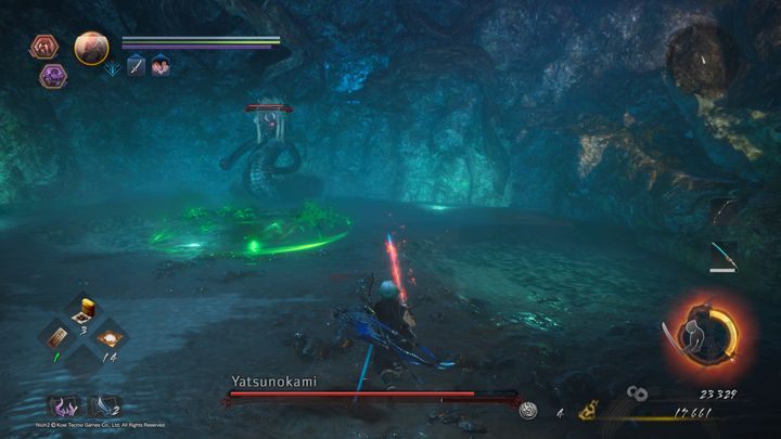 Yatsunokami has 2 ranged attacks - NiOh 2: Yatsonukami | Boss fight - Bosses - NiOh 2 Guide