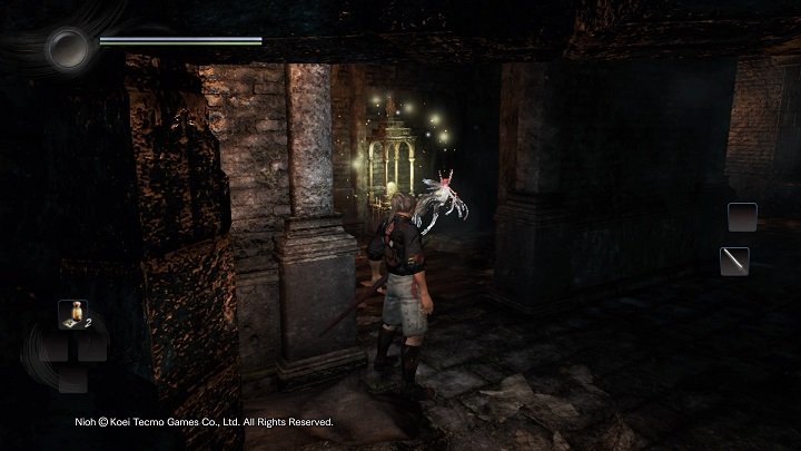 You can ascend straight to the second floor, but take some time and enter the first one - The Man with the Guardian Spirit | Main missions | NiOh - Main missions - NiOh Game Guide