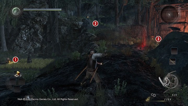 Once youve completed your search, proceed deeper into the gorge - Isle of Demons part 1 | Main missions | NiOh - Main missions - NiOh Game Guide