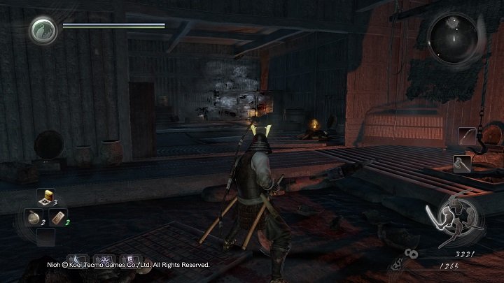 To continue the mission, youll have to handle Yoki, a demon that will materialize as soon as youll approach the Yokai realm (the entrance is seen on the screenshot) - Isle of Demons part 1 | Main missions | NiOh - Main missions - NiOh Game Guide