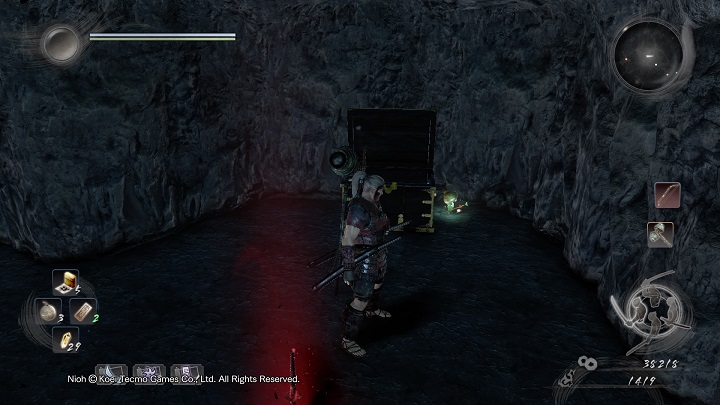 After you come out of the spring, head towards the area you have not yet been exploring - Deep in the Shadows | Main missions | NiOh - Main missions - NiOh Game Guide