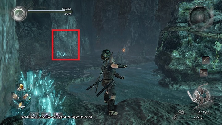 After you climb down, kill two skeletons and take a look around the location - Deep in the Shadows | Main missions | NiOh - Main missions - NiOh Game Guide