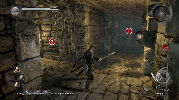 Going further you can see the corridors just like on the picture above - The Spirit Stone Slumbers | Main missions | NiOh - Main missions - NiOh Game Guide