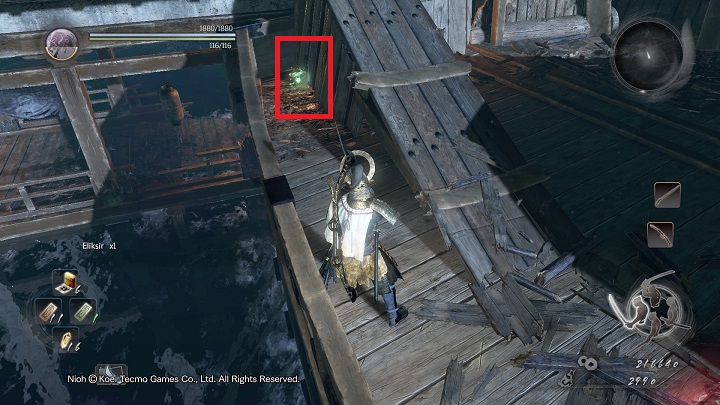 If you plan on fighting with this enemy then you must know that there is a small skeleton on the barge that will quickly join the fight - The Ocean Roars Again | Main missions | NiOh - Main missions - NiOh Game Guide