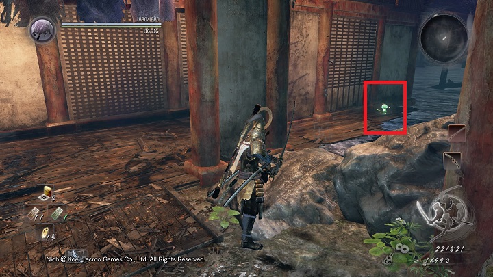 In the same place you can find the last Kodama of this location - The Ocean Roars Again | Main missions | NiOh - Main missions - NiOh Game Guide