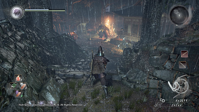 Avoid the crystal and enemies by going right - The Demon of Mount Hiei | Main missions | NiOh - Main missions - NiOh Game Guide