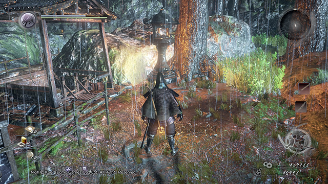 On the left - a way down, on the right - a path to Hot Springs - The Demon of Mount Hiei | Main missions | NiOh - Main missions - NiOh Game Guide