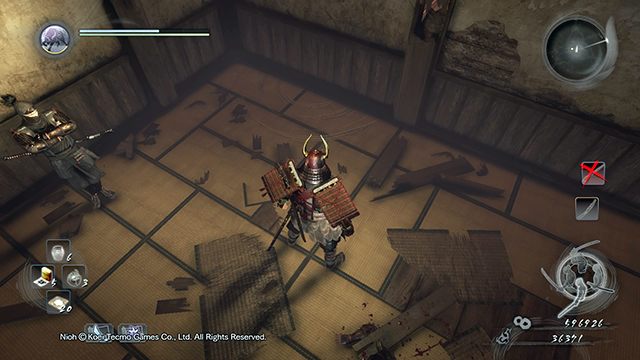 The marks on the ground will tell you which walls can be moved - The Iga Escape | Main missions | NiOh - Main missions - NiOh Game Guide