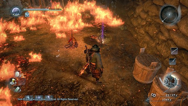 Collect the key to the warehouse from the corpse - Immortal Flame | Main missions | NiOh - Main missions - NiOh Game Guide