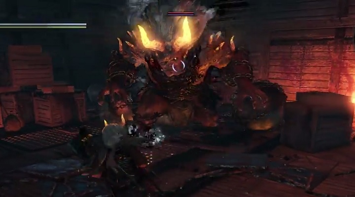 The battle takes place below the deck of a merchant ship. - Onryoki | NiOh Boss Encounters - Boss Encounters - NiOh Game Guide