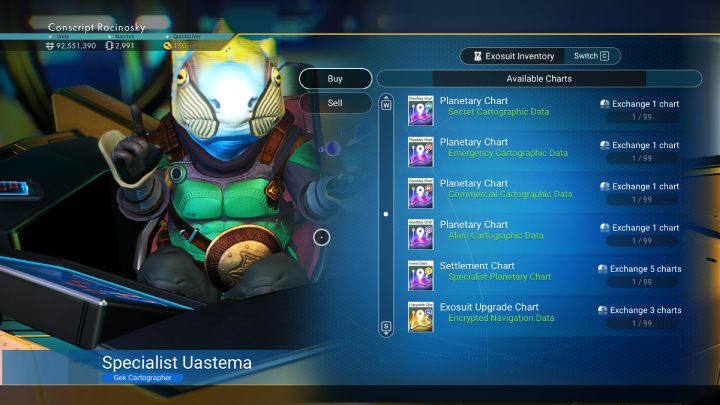 The maps will reveal, among others, coordinates of crashed ships, warehouses or production plants, trade outposts, monoliths, and even special facilities where you will get 1 extra slot for your exosuit for free - No Mans Sky 2022: Planet - exocraft, maps, signal booster - No Mans Sky: Exploration - No Mans Sky Game Guide