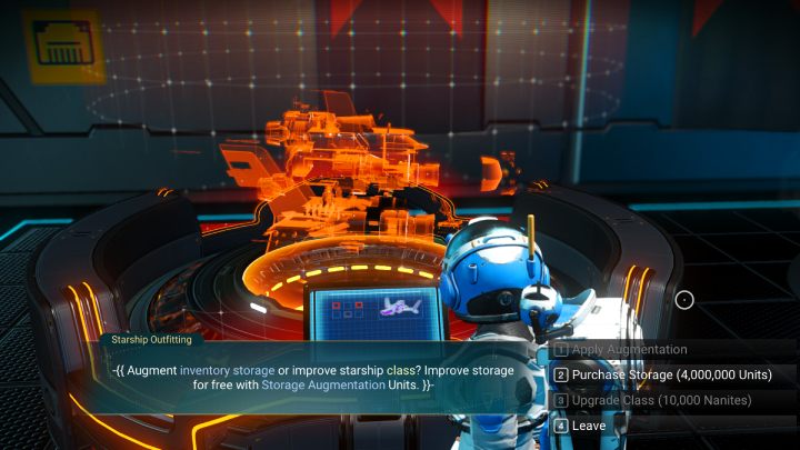 Terminal also allows you to upgrade a starship to a better class, which will increase the maximum amount of space available - No Mans Sky 2022: Ship - No Mans Sky: Upgrades - No Mans Sky Game Guide