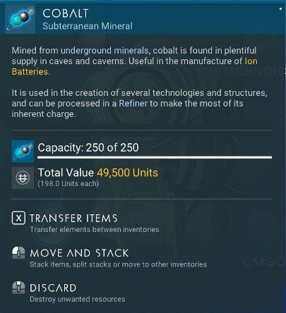 Cobalt is mined underground and its largest deposits are located in caves - No Mans Sky NEXT: How to get Cobalt, Uranium and Oxygen? - No Mans Sky NEXT: Basic information - No Mans Sky Game Guide