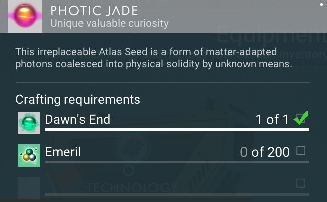 Photic Jade is the 6th element of the path, it cant be sold - No Mans Sky: Crafting, all items - No Mans Sky: Atlas Path - No Mans Sky Game Guide