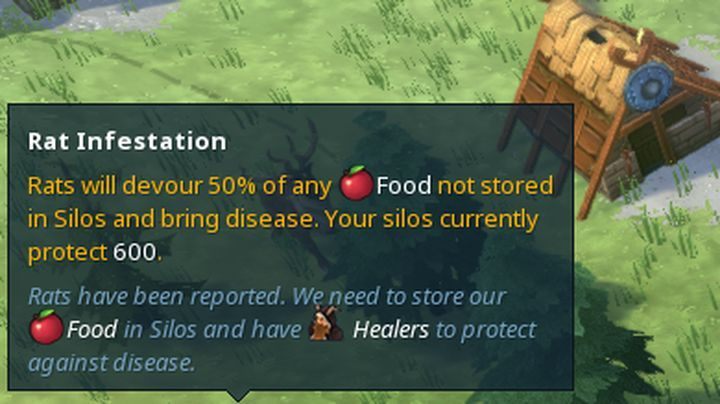 Rats are one of the random events that could seriously harm food stocks. - Food | Game Mechanics - Game Mechanics - Northgard Game Game Guide