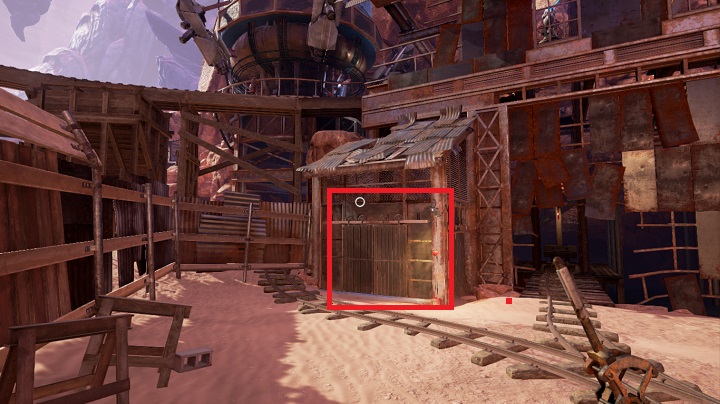 Leave the building and go towards the closed gate in the courtyard - Mofang beam and Farleys house | Walkthrough - Walkthrough - Obduction Game Guide