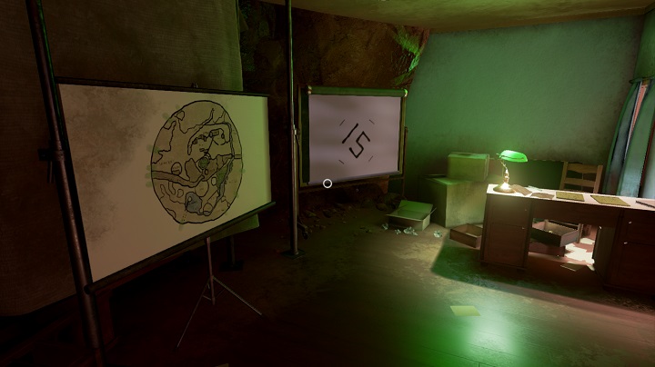 There is a projector on the nearby table - Mofang beam and Farleys house | Walkthrough - Walkthrough - Obduction Game Guide