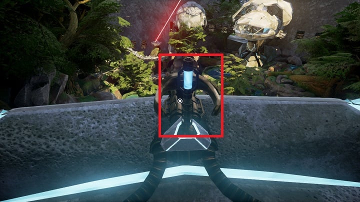 Use the lever shown above, and direct the beam from the emitter onto the Mofang Ray - Maray | Walkthrough - Walkthrough - Obduction Game Guide