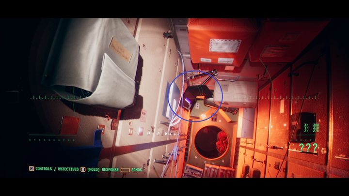 In the next corridor, you will find a computer with a message from Mae (MM-M- STORM ON SATURN) - Observation: Second station - walkthrough, level 6 - Walkthrough - Observation Guide