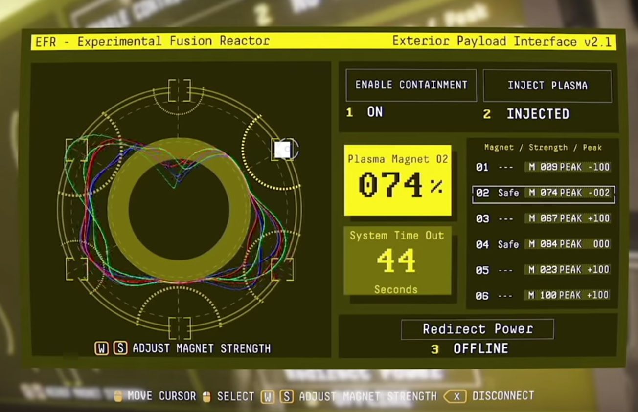 Connect to it, click on ENABLE CONTAINMENT, and then on INJECT PLASMA - Observation: Reactor - walkthrough, level 2 - Walkthrough - Observation Guide