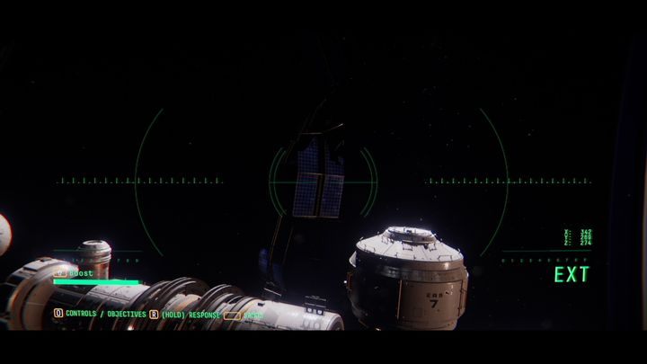 Once Emma informs you that everything is working again, leave the panel and examine the exterior damage that you previously found with the cameras - Observation: The first space walk - walkthrough, level 3 - Walkthrough - Observation Guide